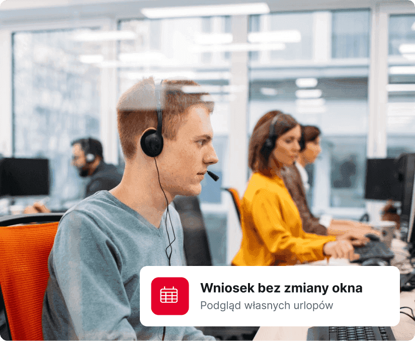 Wniosek urlopowy i podgląd nieobecności agenta call center
