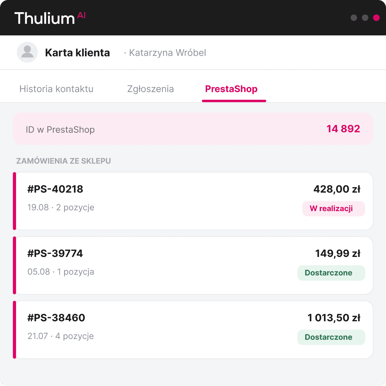 Jak zintegrować Thulium z PrstaShop