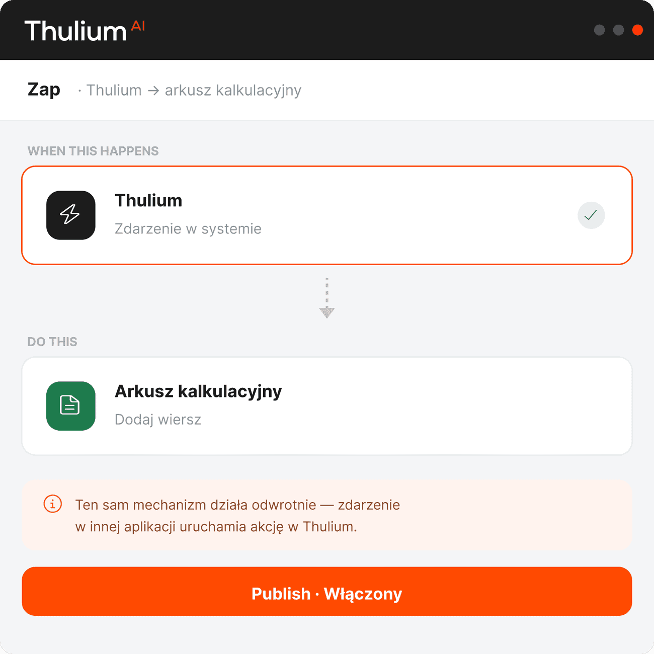 jak połączyć Thulium z Zapier