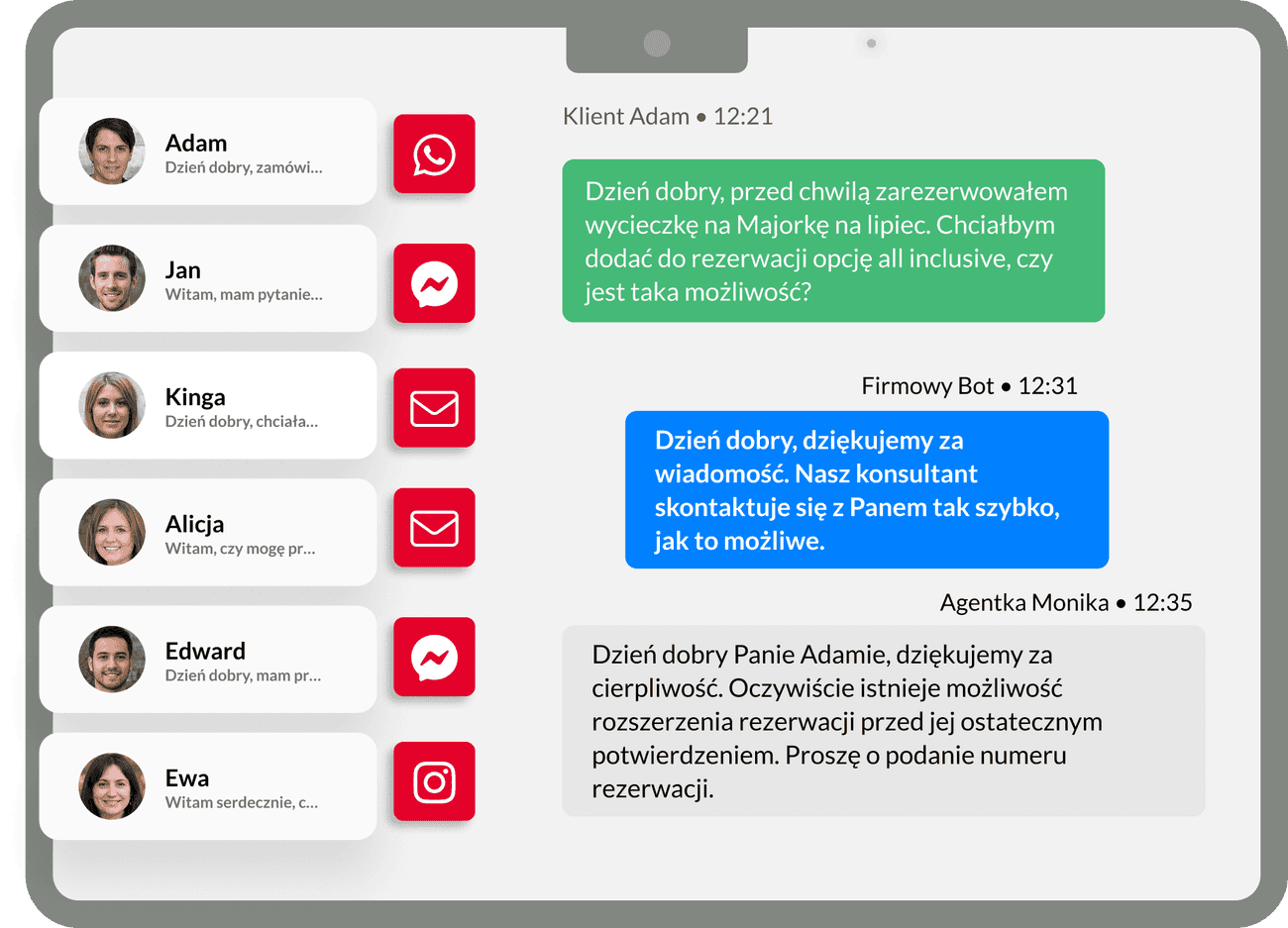 Wszystkie rozmowy klientów w jednym miejscu
